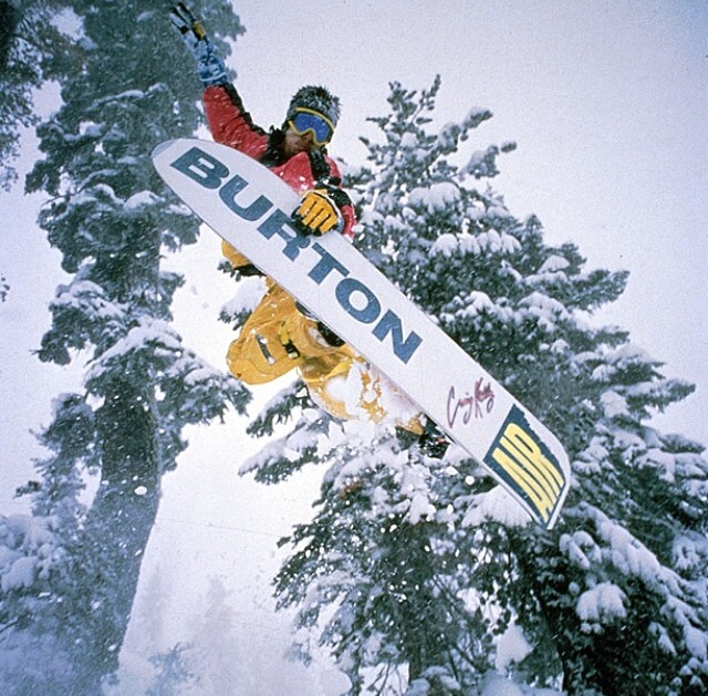 Burton Snowboards Throwback pow shot