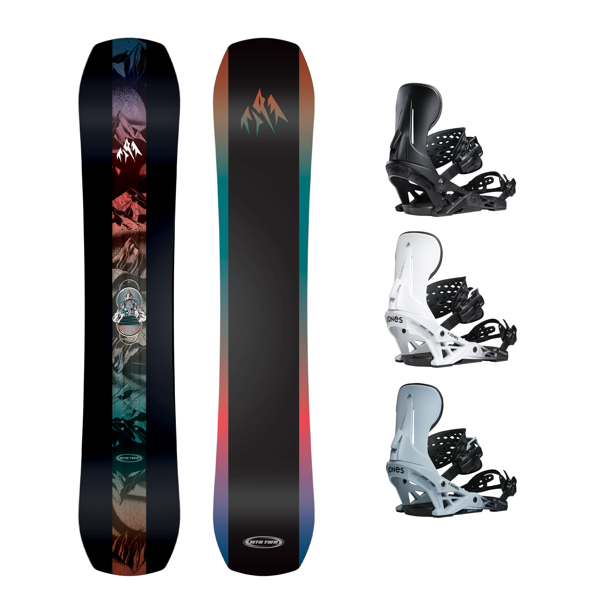 Jones Mountain Twin Snowboard + Jones Mercury Binding Package 2026