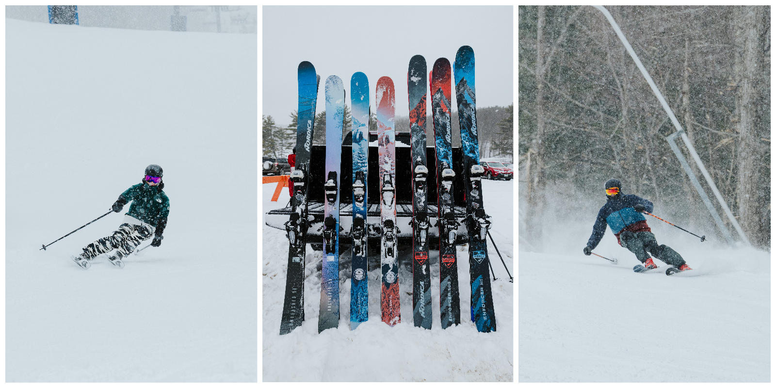 Skiing, ski test, skis, ski demo, winter, snow, snowboard, snowboarding, Burton, Nordica, Nordica Enforcer, Nordica Unleashed, Burton Step On, Nordica Santa Ana