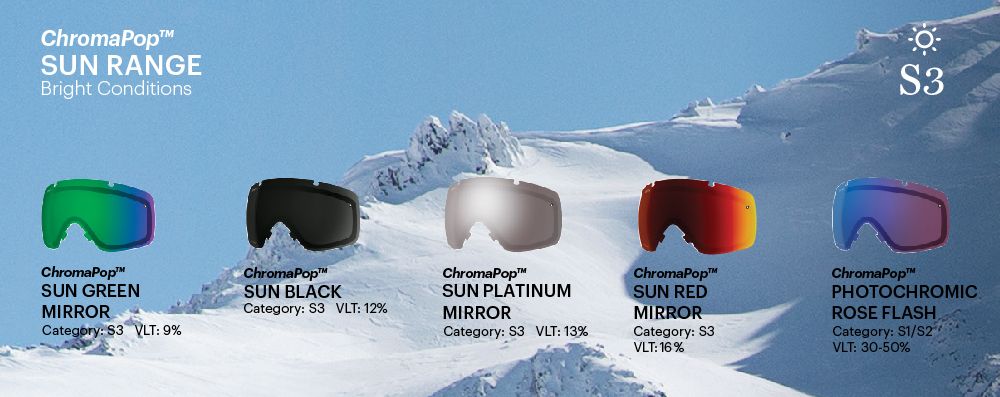 Smith Chromapop Lens Sun Range - Bright Conditions