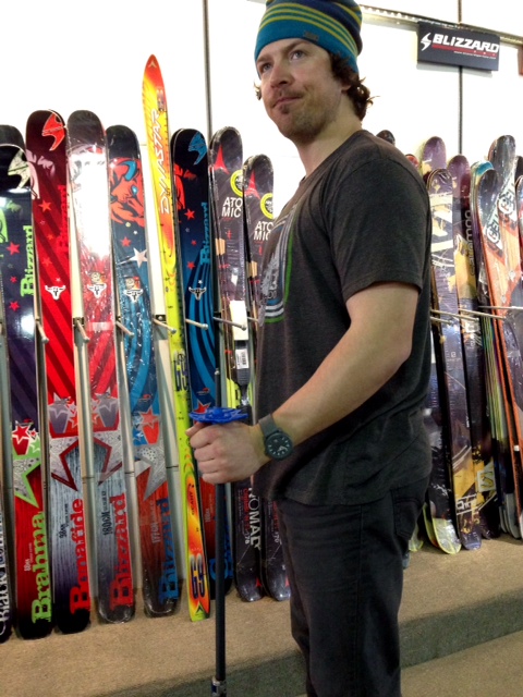 How to size ski poles for moguls, freestyle or terrain parks